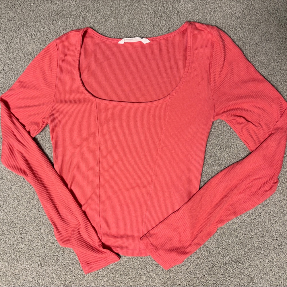 Women's Pink Long Sleeve Top